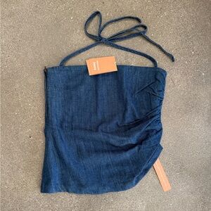 Reformation Denim ‘Irene’ Halter Top Size 2 NWT